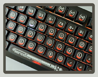 Black MAX Profile 2.0 PBT PC Shine-through Keycaps