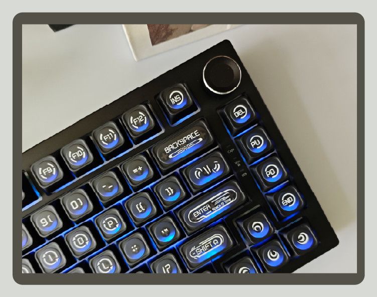 Black MAX Profile 2.0 PBT PC Shine-through Keycaps