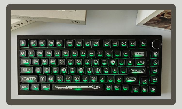 Black MAX Profile 2.0 PBT PC Shine-through Keycaps