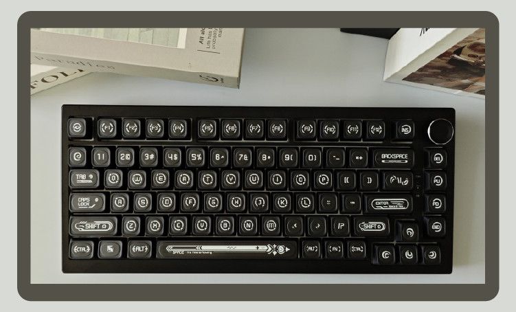 Black MAX Profile 2.0 PBT PC Shine-through Keycaps