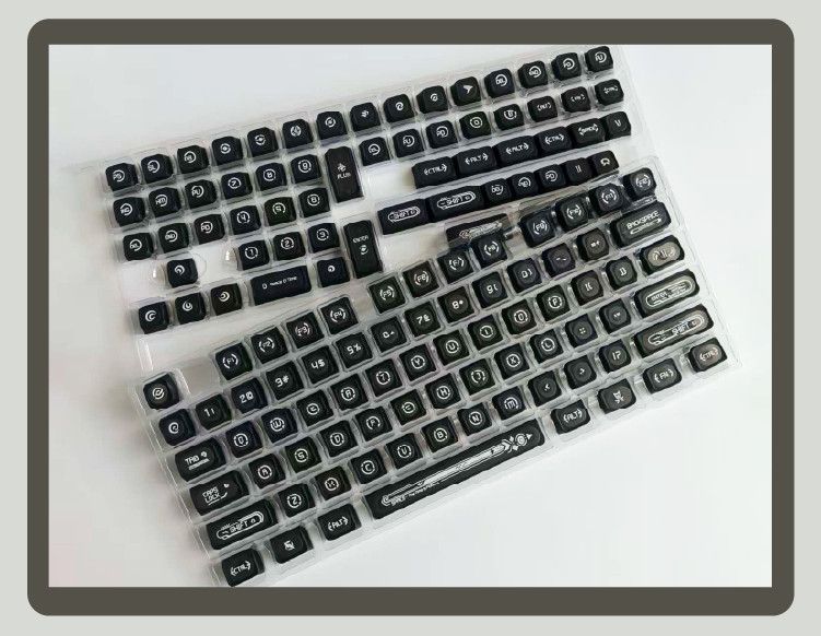 Black MAX Profile 2.0 PBT PC Shine-through Keycaps