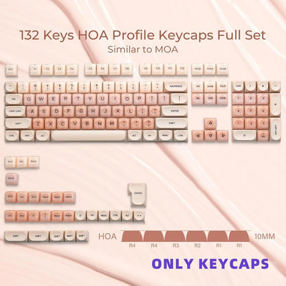 XVX Jelly Semi Transparent HOA Profile 120+ Keys Keycaps Set