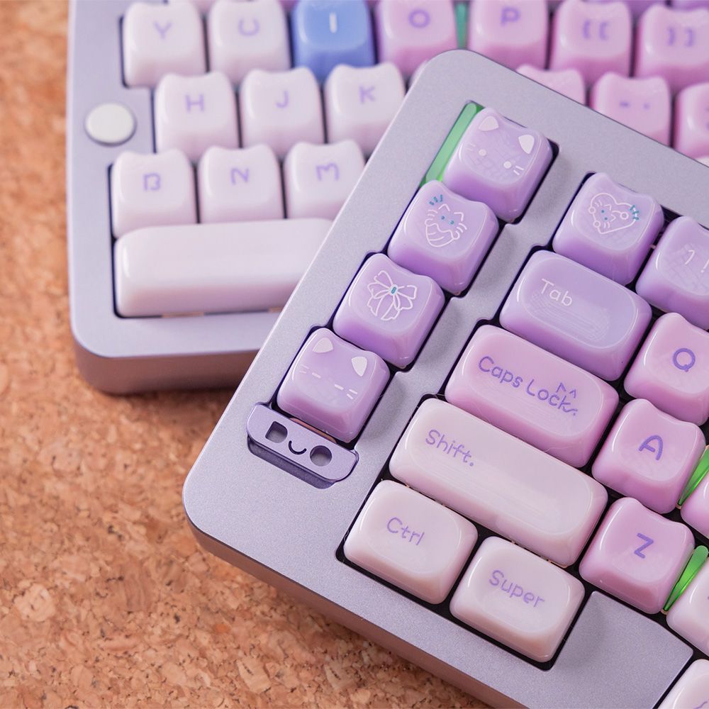 XVX House Ragdoll Cat MAO Profile PC UV Semi Transparent Keycaps Set