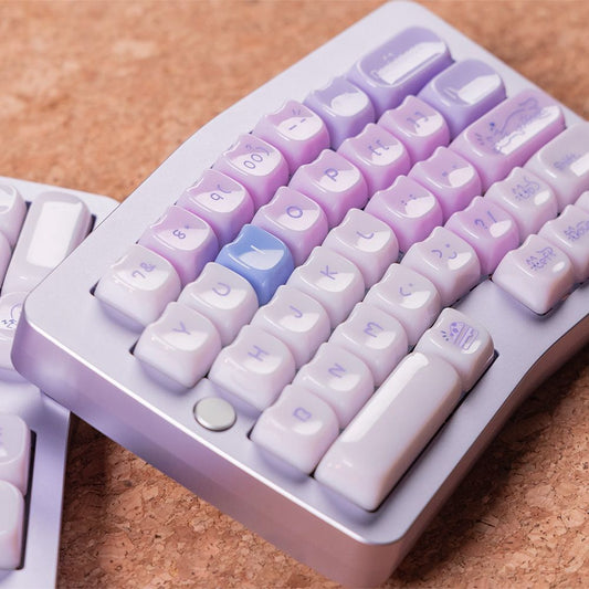 XVX House Ragdoll Cat MAO Profile PC UV Semi Transparent Keycaps Set