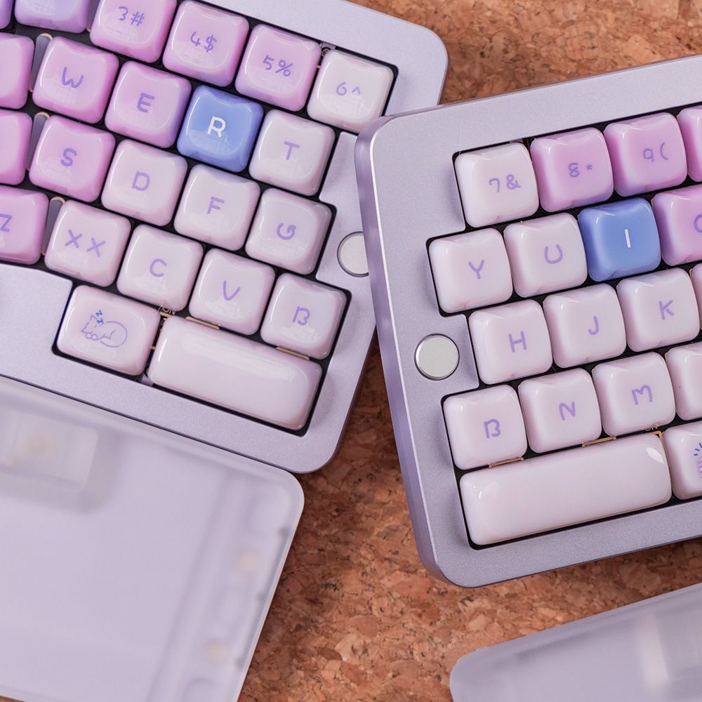 XVX House Ragdoll Cat MAO Profile PC UV Semi Transparent Keycaps Set