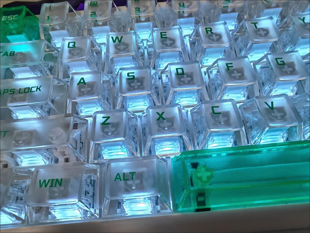 Popkeys Mist Popkeys Premium Transparent Cherry 97 Keys Keycaps Set - Mint – FancyKeebs
