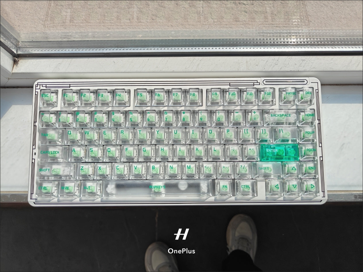 Popkeys Premium Transparent Cherry 97 Keys Keycaps Set - Mint