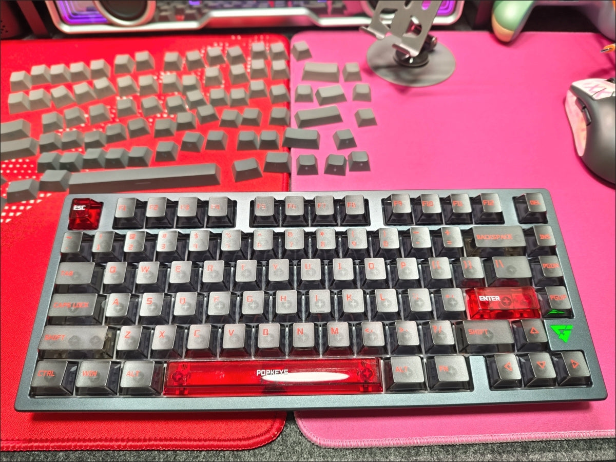 Popkeys Mist Popkeys Premium Transparent Cherry 97 Keys Keycaps Set - Ember – FancyKeebs