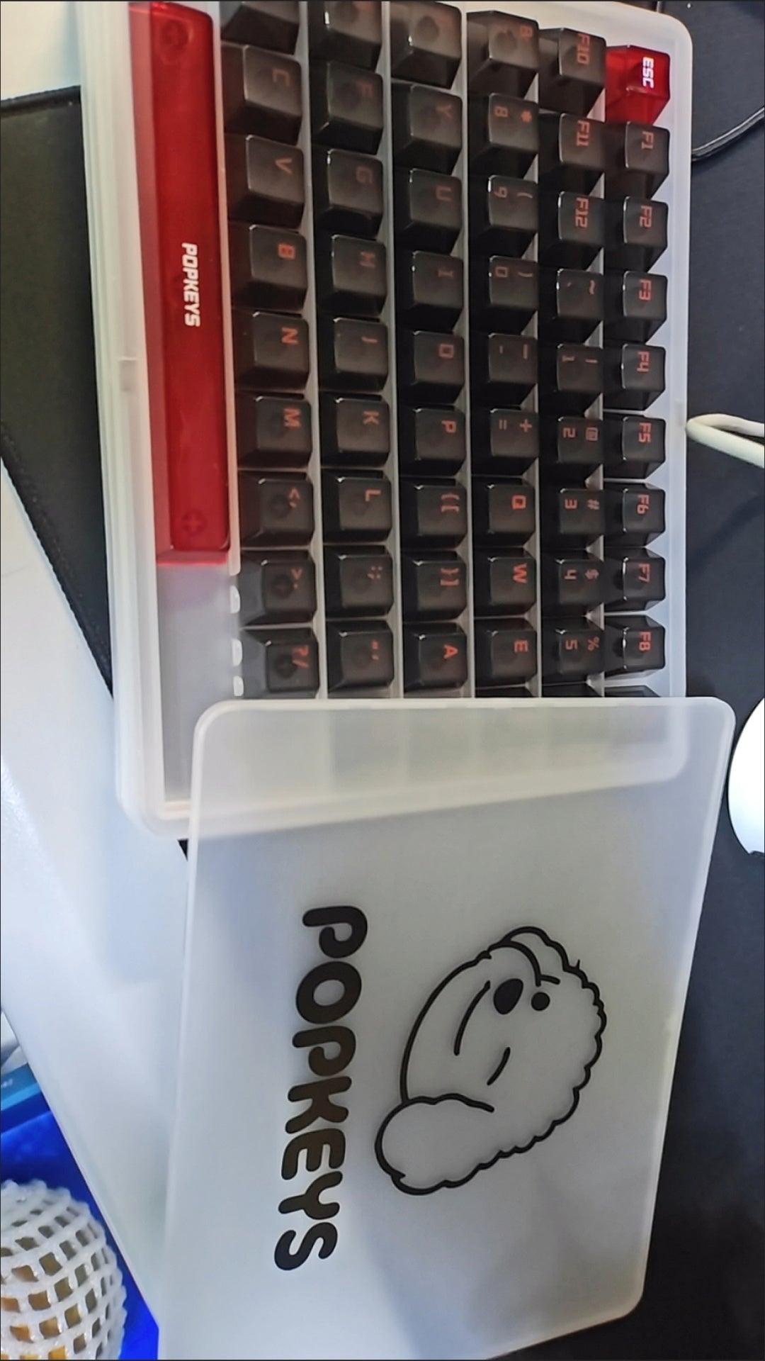 Popkeys Mist Popkeys Premium Transparent Cherry 97 Keys Keycaps Set - Ember – FancyKeebs