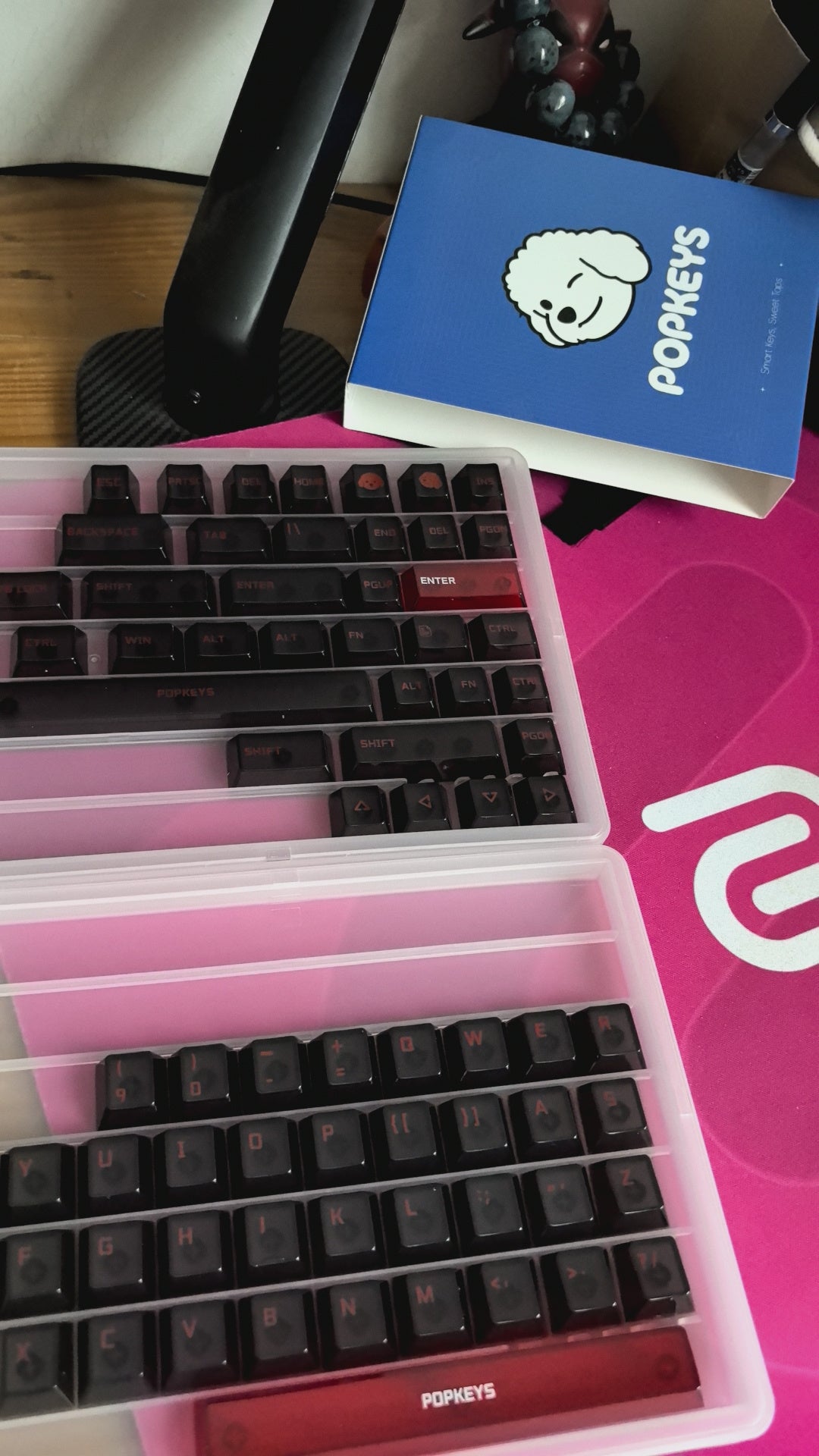Popkeys Mist Popkeys Premium Transparent Cherry 97 Keys Keycaps Set - Ember – FancyKeebs