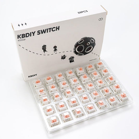 KBDIY Switch packaging with key switches on a white background