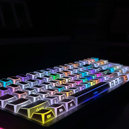 White Outline Side Engraved Cherry Profile PBT Keycaps Set