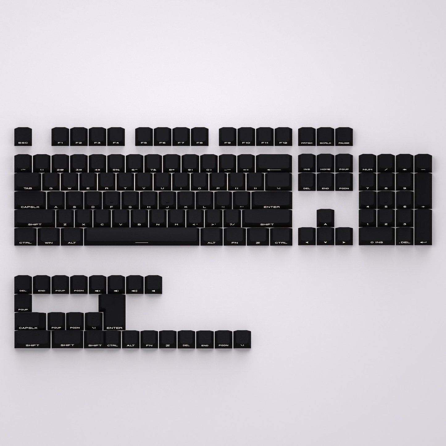 Black Side Engraved 120+ Keys Keycaps- OEM