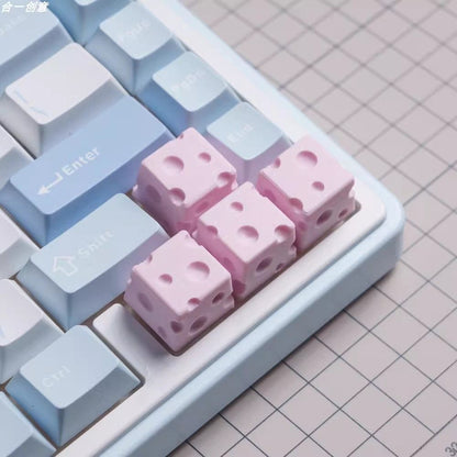 Chesse Themed 3D printed Keycaps - Set of 4 Keys