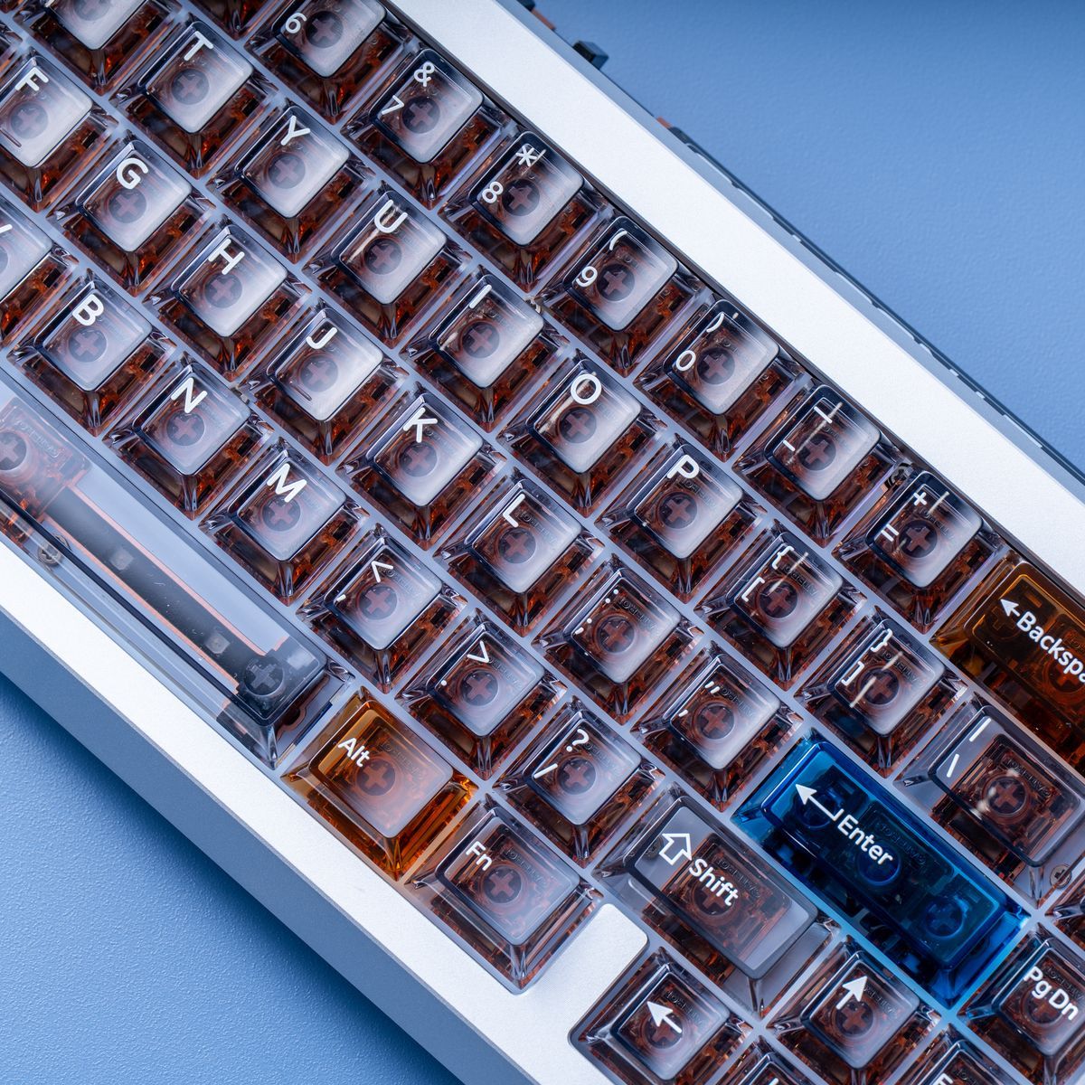 Winterglass Transparent PC Cherry Profile 87 Keys Keycaps Set
