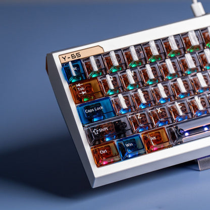 Winterglass Transparent PC Cherry Profile 87 Keys Keycaps Set