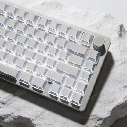 White Outline Side Engraved Cherry Profile PBT Keycaps Set