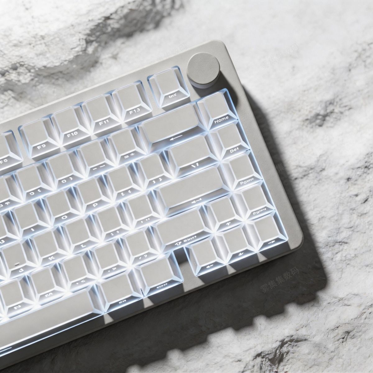 White Outline Side Engraved Cherry Profile PBT Keycaps Set