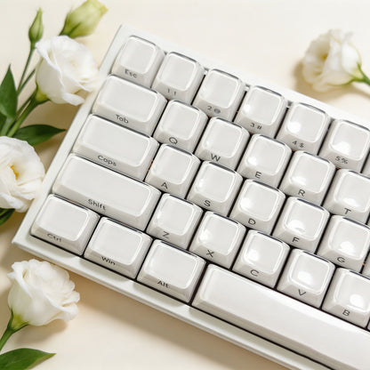 White Jelly MDA Profile PC UV Semi Transparent 120+ Keys Keycaps Set