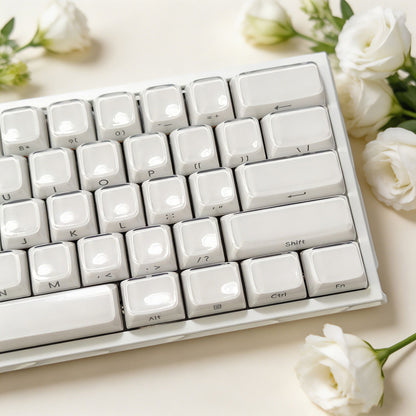 White Jelly MDA Profile PC UV Semi Transparent 120+ Keys Keycaps Set