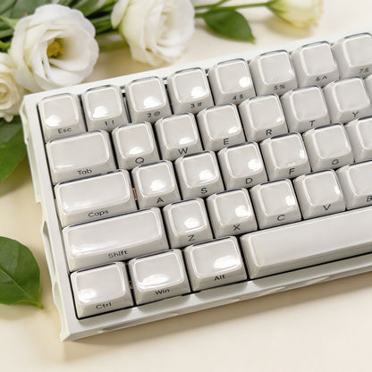 White Jelly MDA Profile PC UV Semi Transparent 120+ Keys Keycaps Set