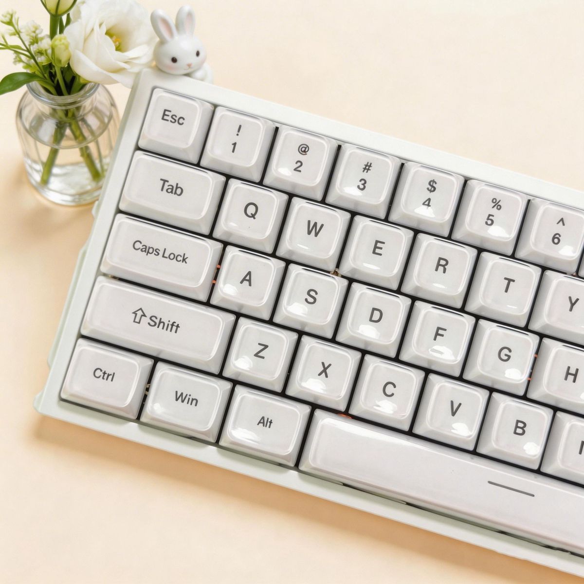 White Jelly MDA Profile PC UV Semi Transparent 120+ Keys Keycaps Set
