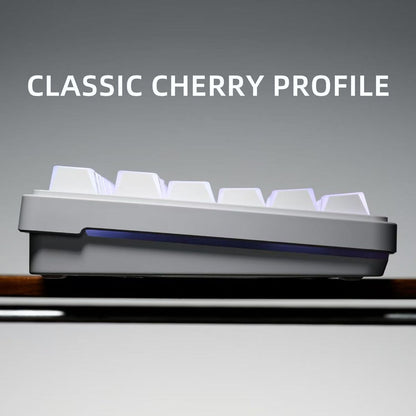 White Outline Side Engraved Cherry Profile PBT Keycaps Set