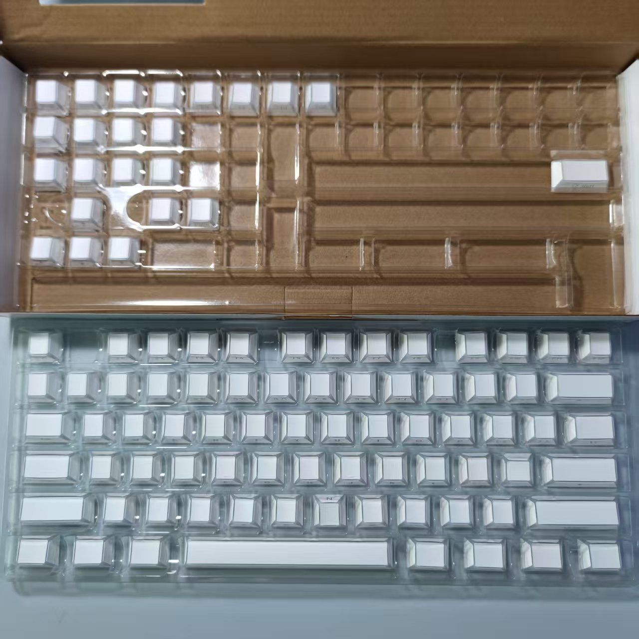 White Outline Side Engraved Cherry Profile PBT Keycaps Set