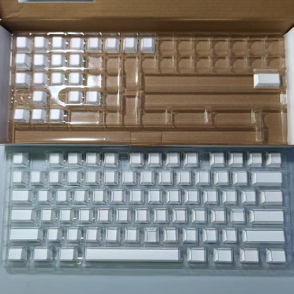 White Outline Side Engraved Cherry Profile PBT Keycaps Set