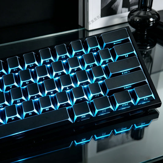 Black Outline Side Engraved Cherry Profile PBT Keycaps Set