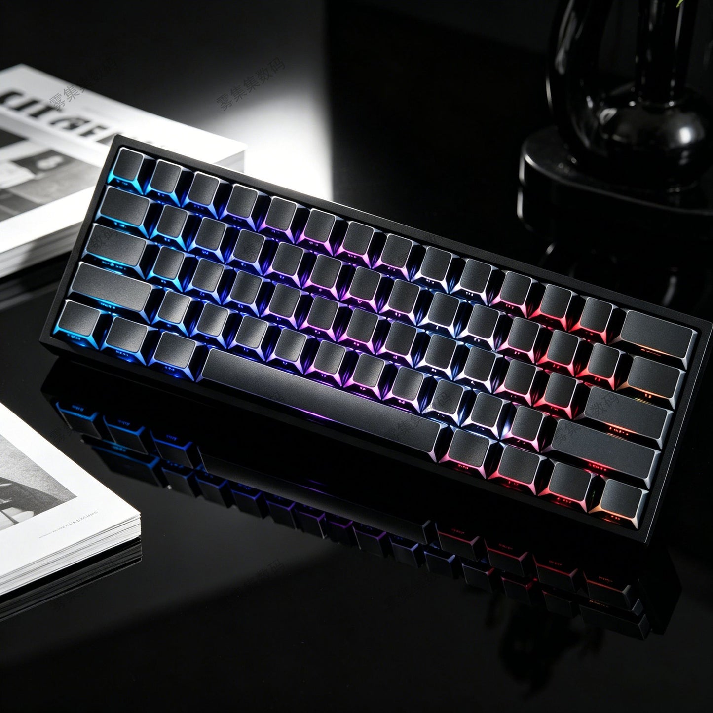 Black Outline Side Engraved Cherry Profile PBT Keycaps Set