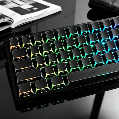 Black Outline Side Engraved Cherry Profile PBT Keycaps Set