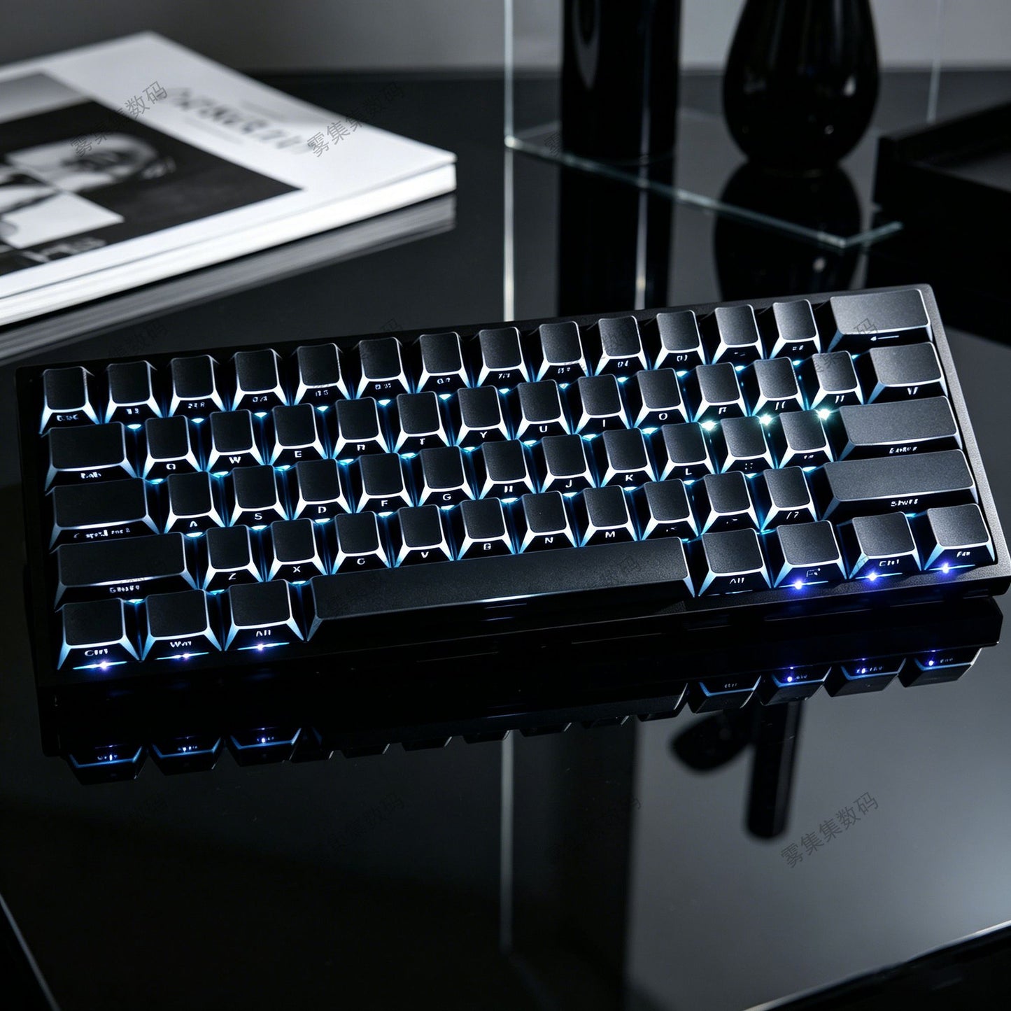 Black Outline Side Engraved Cherry Profile PBT Keycaps Set