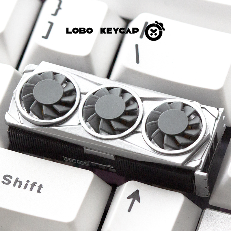 GPU Themed Spinning Fan Resin 2.25U Enter Artisan Keycaps