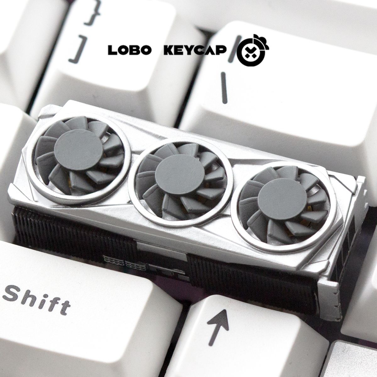 GPU Themed Spinning Fan Resin 2.25U Enter Artisan Keycaps