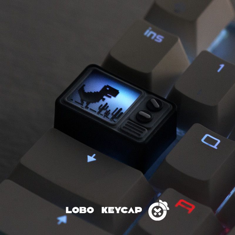 Offline Dino Resin 1.5U Tab Shine-Through Artisan Keycap