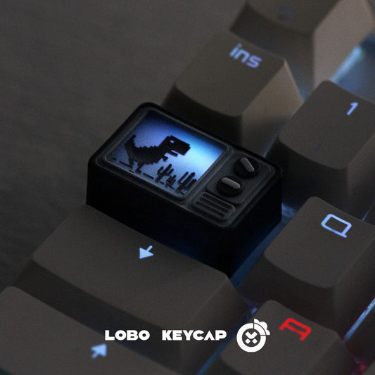 Offline Dino Resin 1.5U Tab Shine-Through Artisan Keycap