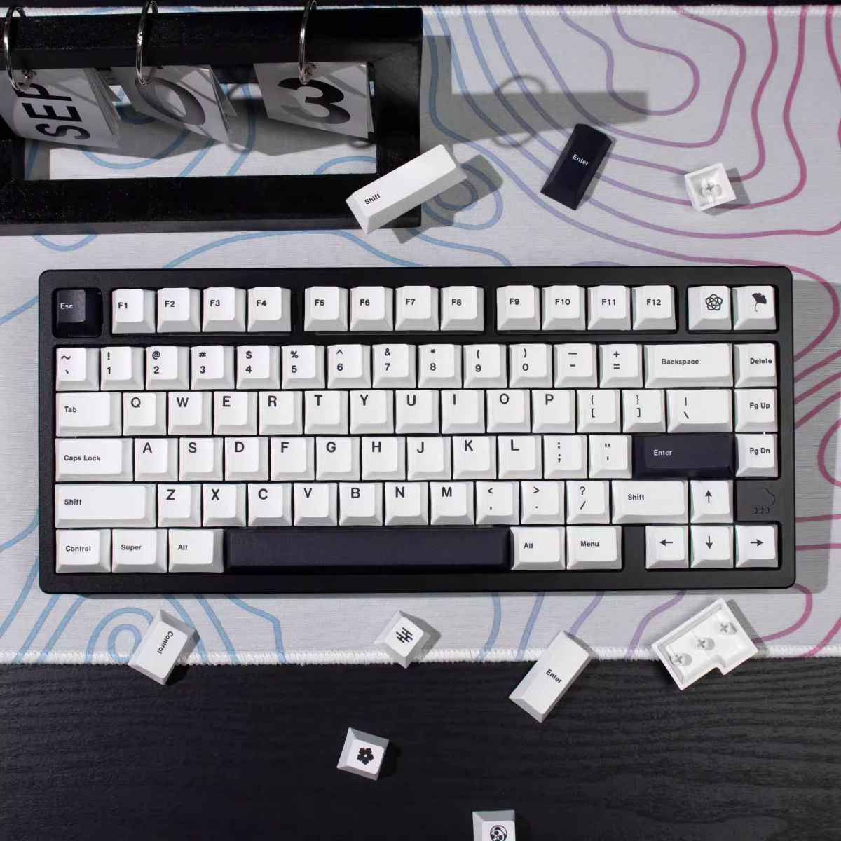 Clean BOW Cherry Profile PBT 120+ Keys Keycaps Set