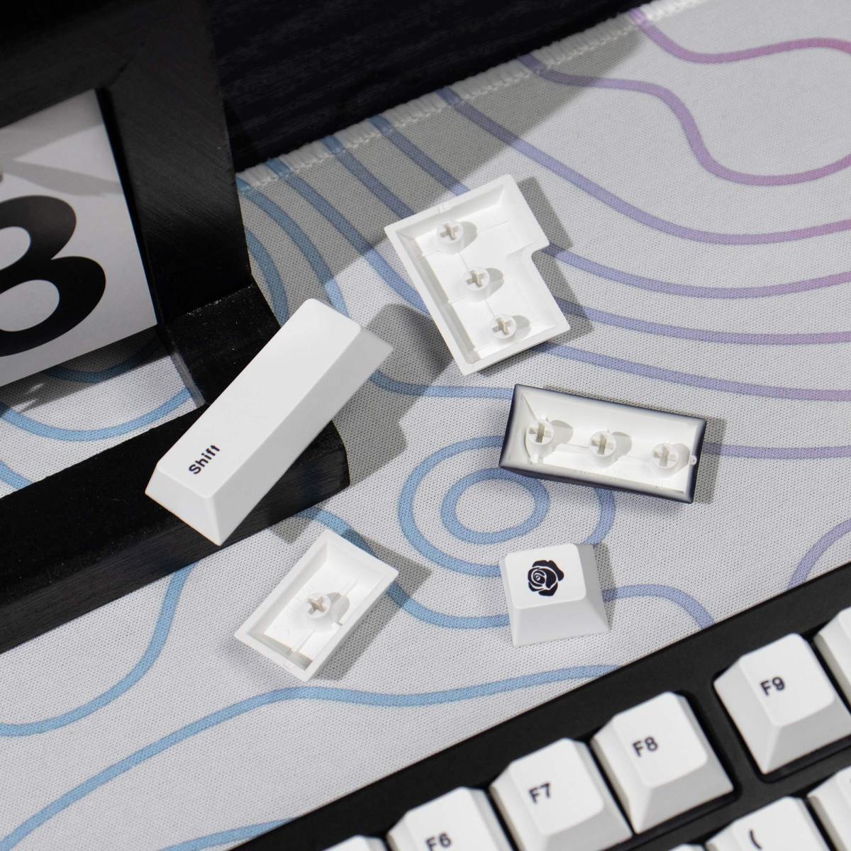 Clean BOW Cherry Profile PBT 120+ Keys Keycaps Set