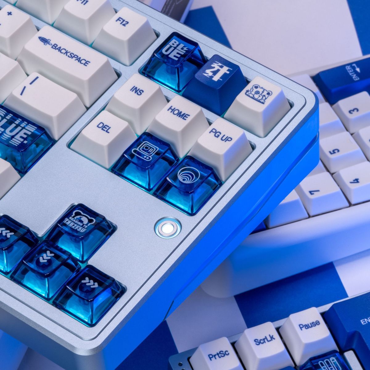 2T Blue Cherry Profile PBT PC 120+ Keys Keycaps Set