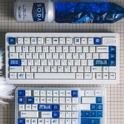 2T Blue Cherry Profile PBT PC 120+ Keys Keycaps Set