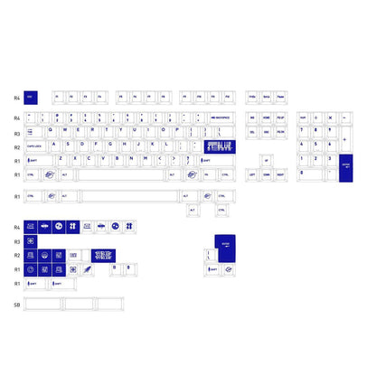 2T Blue Cherry Profile PBT PC 120+ Keys Keycaps Set