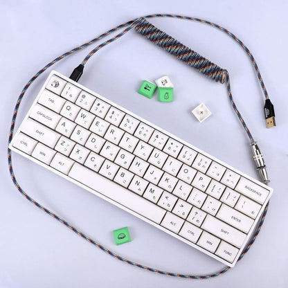 MICSCREW 4Pin Aviator Coiled Braided Type-C Cable