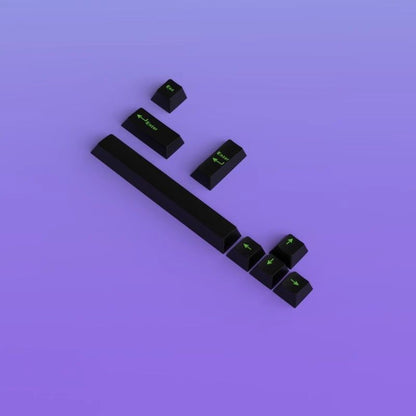 Black Cherry PBT Keycaps Set with Spacebar Arrows - Set of 8 Keys