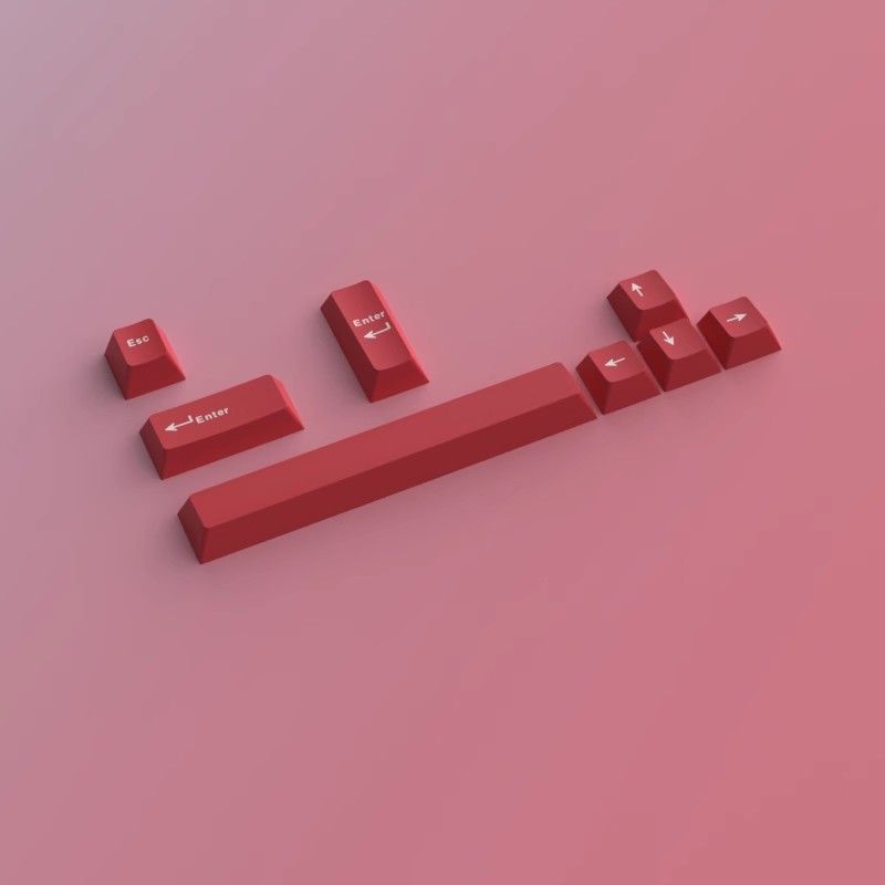 Red Cherry PBT Keycaps Set with Spacebar Arrows - Set of 8 Keys