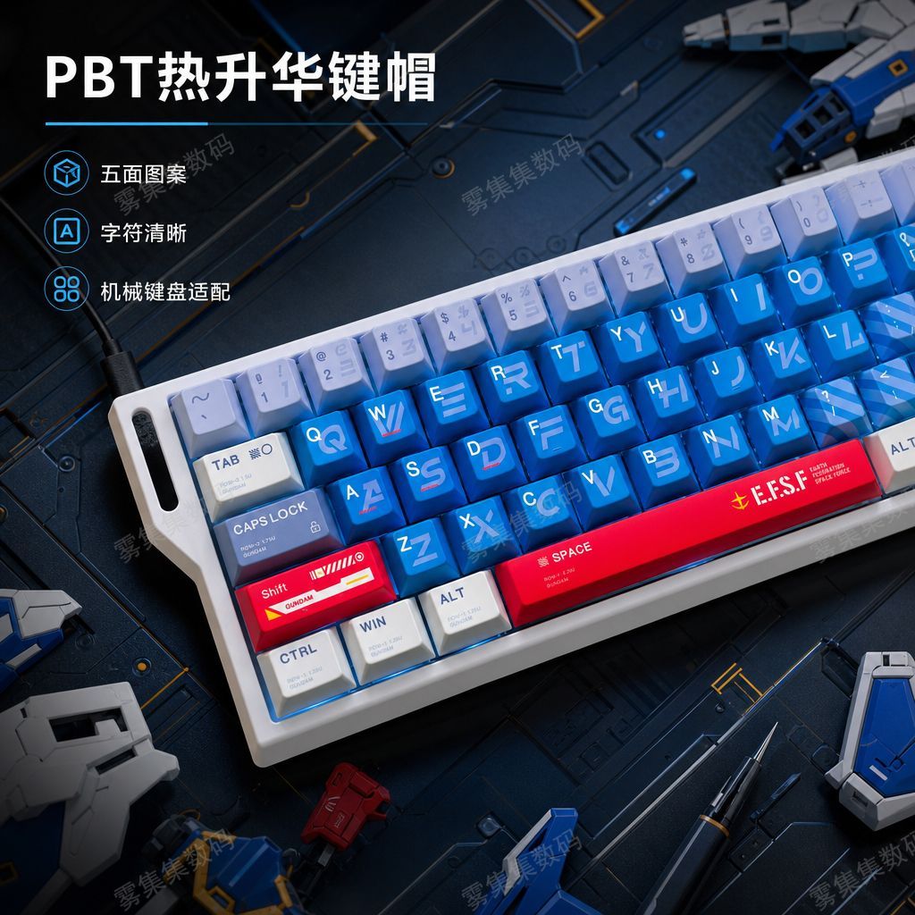Gundam Cherry Profile 120+ Keys PBT Keycaps Set
