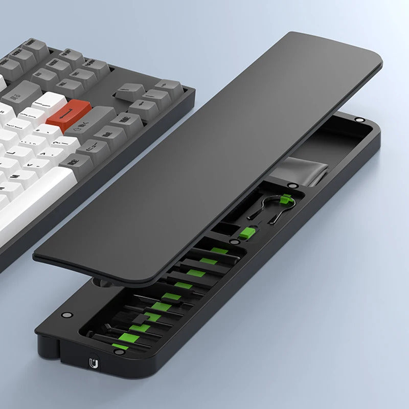 22 in 1 keyboard cleaning kit with memory foam wrist rest, black, FancyKeebs Bangladesh