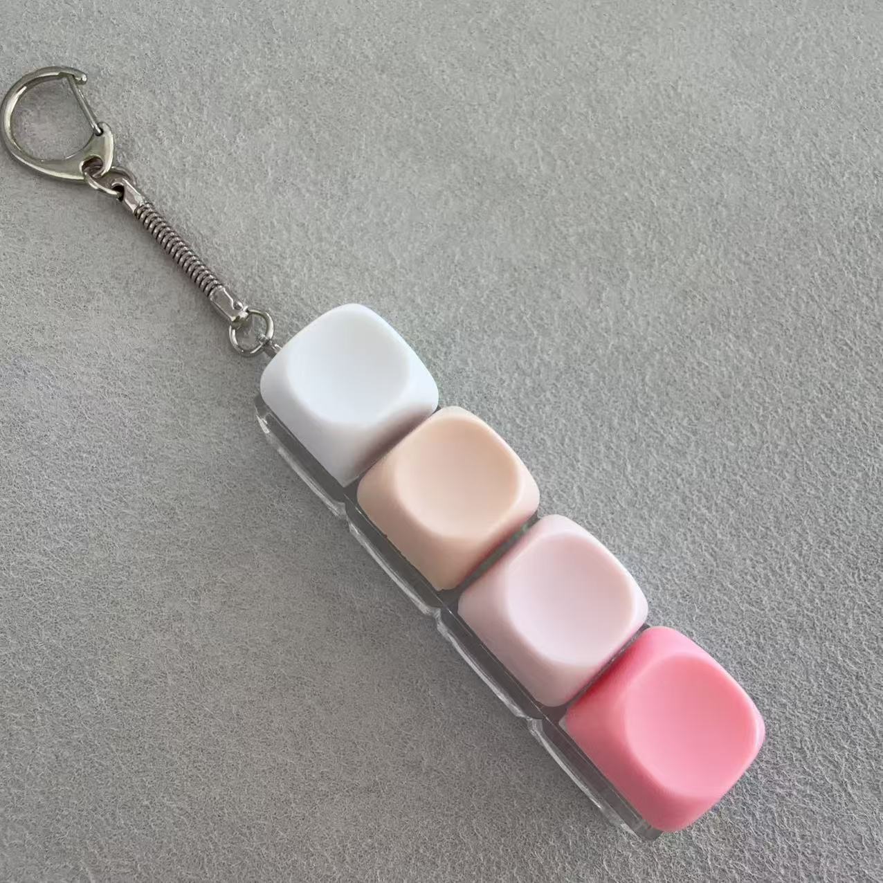 4 Key Pink Gradient Keyboard Keychain in Bangladesh