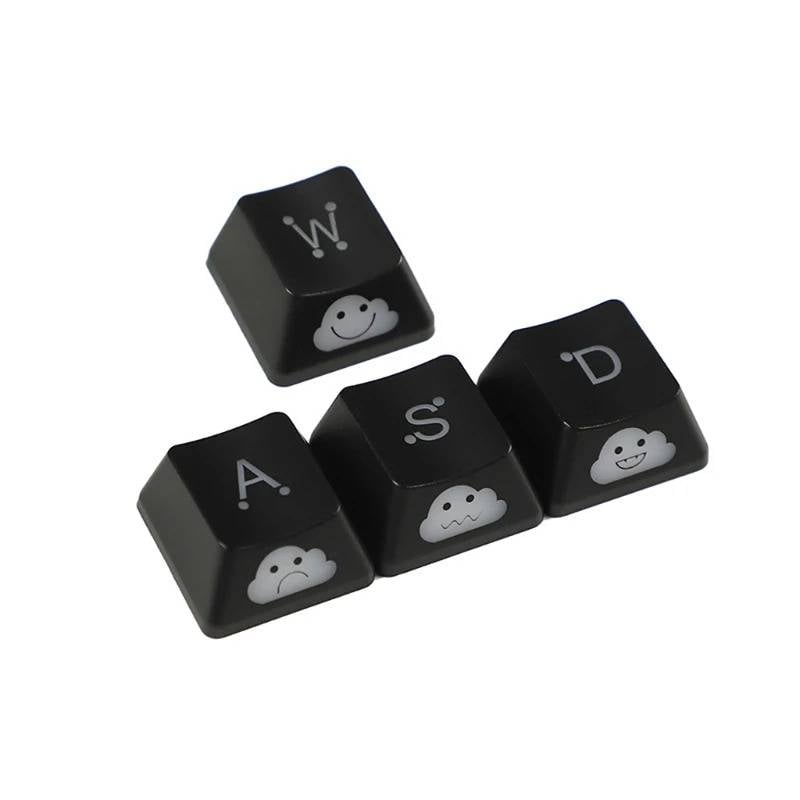 Emoticons Shine-through WASD Keycaps Set – FancyKeebs