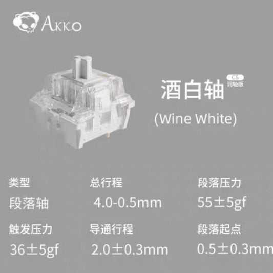 Specs of Akko CS Wine White 3pin Linear Switch FancyKeebs Bangladesh